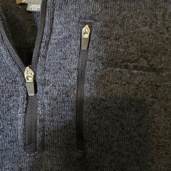 Eddie Bauer 1/4 Zip Pullover‎ Fleece Jacket Size Small Men's Blue Long Sleeves - Picture 6 of 6